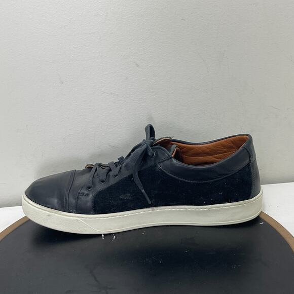 Allen Edmonds Shoes Mens 13 D Brisbane Sneaker Black Leather Casual Shoe Low - Picture 6 of 12